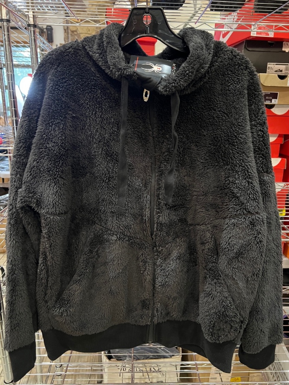 SPYDER Women's Full Zip Bailey Sherpa Jacket Black Large